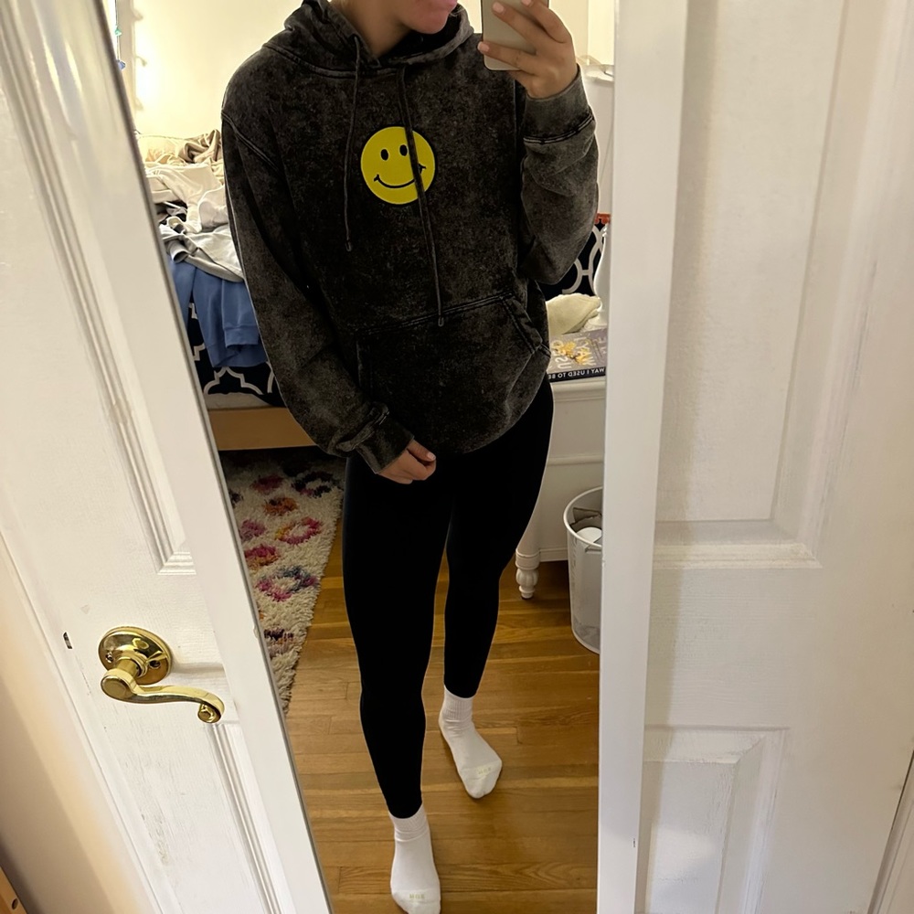 Smile face sweatshirt.